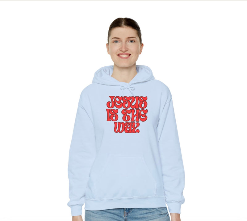 Powder Blue Unisex Jesus Is The Way Hoodie