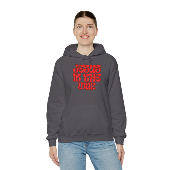 Charcoal Grey Unisex Jesus Is The Way Hoodie