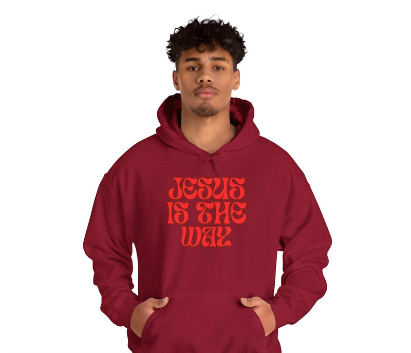 Red Heavy Blend™ J.I.T.W Hooded Sweatshirt