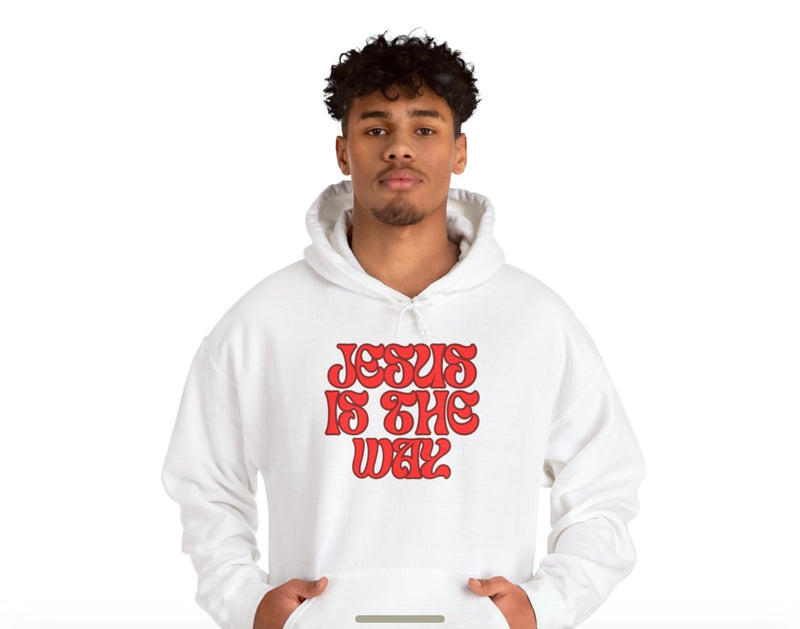 White Heavy Blend™ J.I.T.W Hooded Sweatshirt